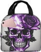 Purple Rose And Skull