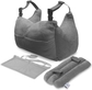 Charcoal Grey Pillow With Shower Lanyard + Seatbelt Pillow