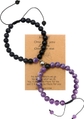 Couple bracelet: Black&Dream Amethyst