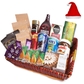 Big Red Basket Hamper of 30 Goodies with Cap