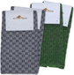 Graphite Grey and Forest Green Checks, 4pcs