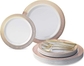 C. Venice White / Blush/Peach & Gold, Gold Silverware