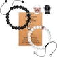 Couple bracelet: King&Queen Crown-Pure Black&Pure White