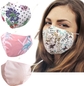 Adult Mix Masks #83 (Pink Flamingo Print, Solid Baby Pink, Dots Flower Print)