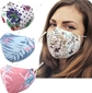 Adult Mix Masks #90 (Dots Flower, Light Blue Flam Print, Pink Flamingo)