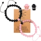 Couple bracelet: King&Queen Crown-Black&Pink