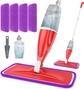 Spray mop with 3 mop pads purple