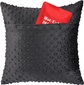 Throw Pillow-minky Dot Black