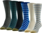 Stripe Light Grey Heather Assorted (6-pairs)