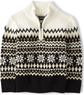 Black Fairisle Quarter Zip