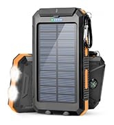 Solar Charger 20000mAh Solar Power Bank Waterproof Portable Charger